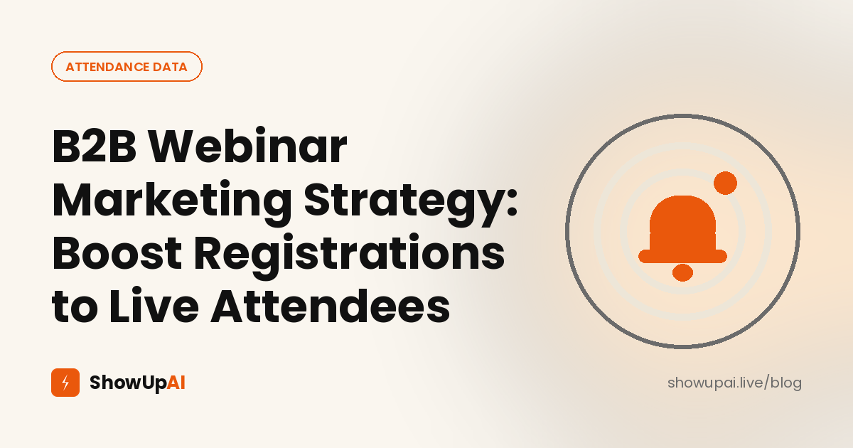 B2B Webinar Marketing Strategy: Boost Registrations to Live Attendees