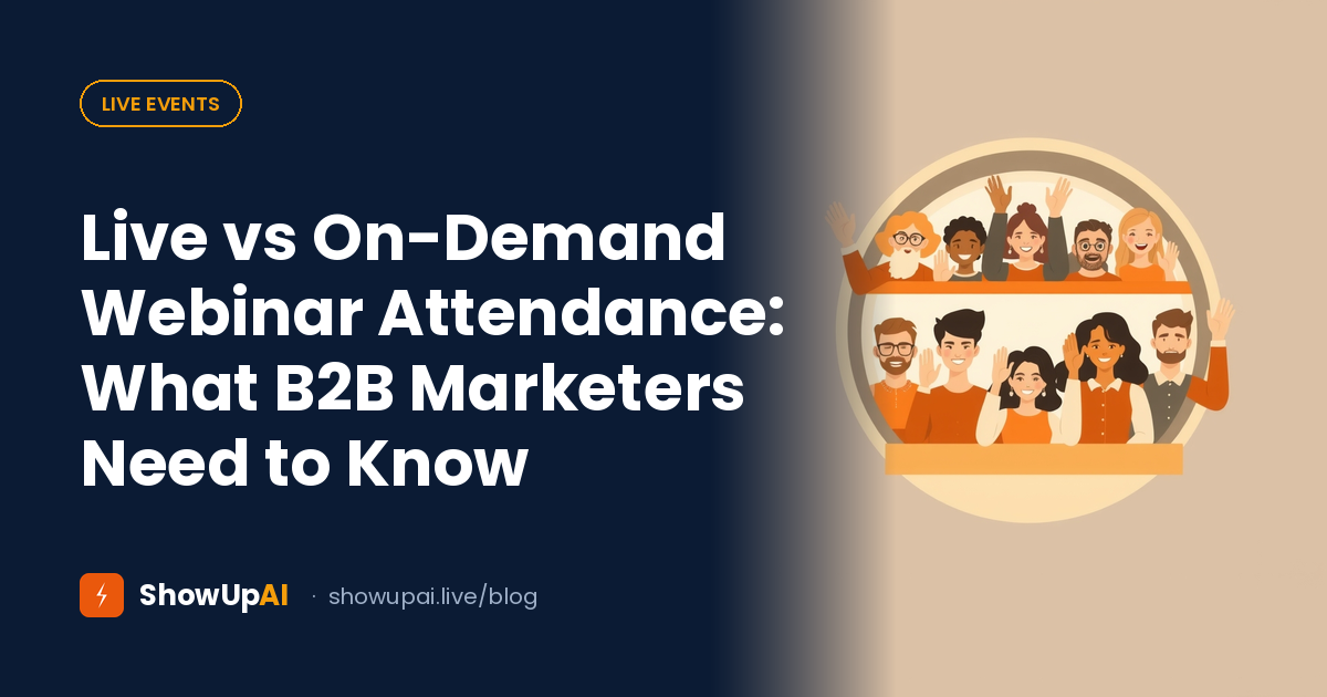Live vs On-Demand Webinar Attendance: What B2B Marketers Need to Know