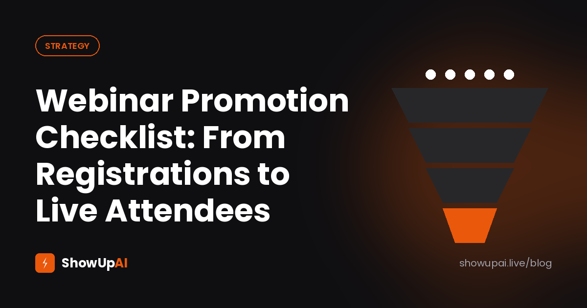 Webinar Promotion Checklist: From Registrations to Live Attendees